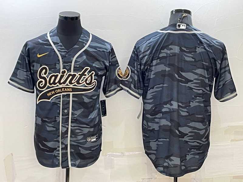 Men's New Orleans Saints Blank Grey Camo With Patch Cool Base Stitched Baseball Jersey,We sell and wholesale Men's New Orleans Saints Blank Grey Camo With Patch Cool Base Stitched Baseball Jersey on line form chian!